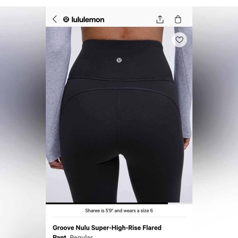 New never worn Lululemon Athletica Black Groove Nulu
Super-High Rise Flare Pants